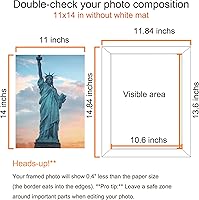 Vista 16 de SESEAT Juego de 6 portarretratos de 8 x 10 pulgadas, para fotos de 5 x 7 pulgadas con paspartú o de 8 x 10 pulgadas sin paspartú para pared o mesa