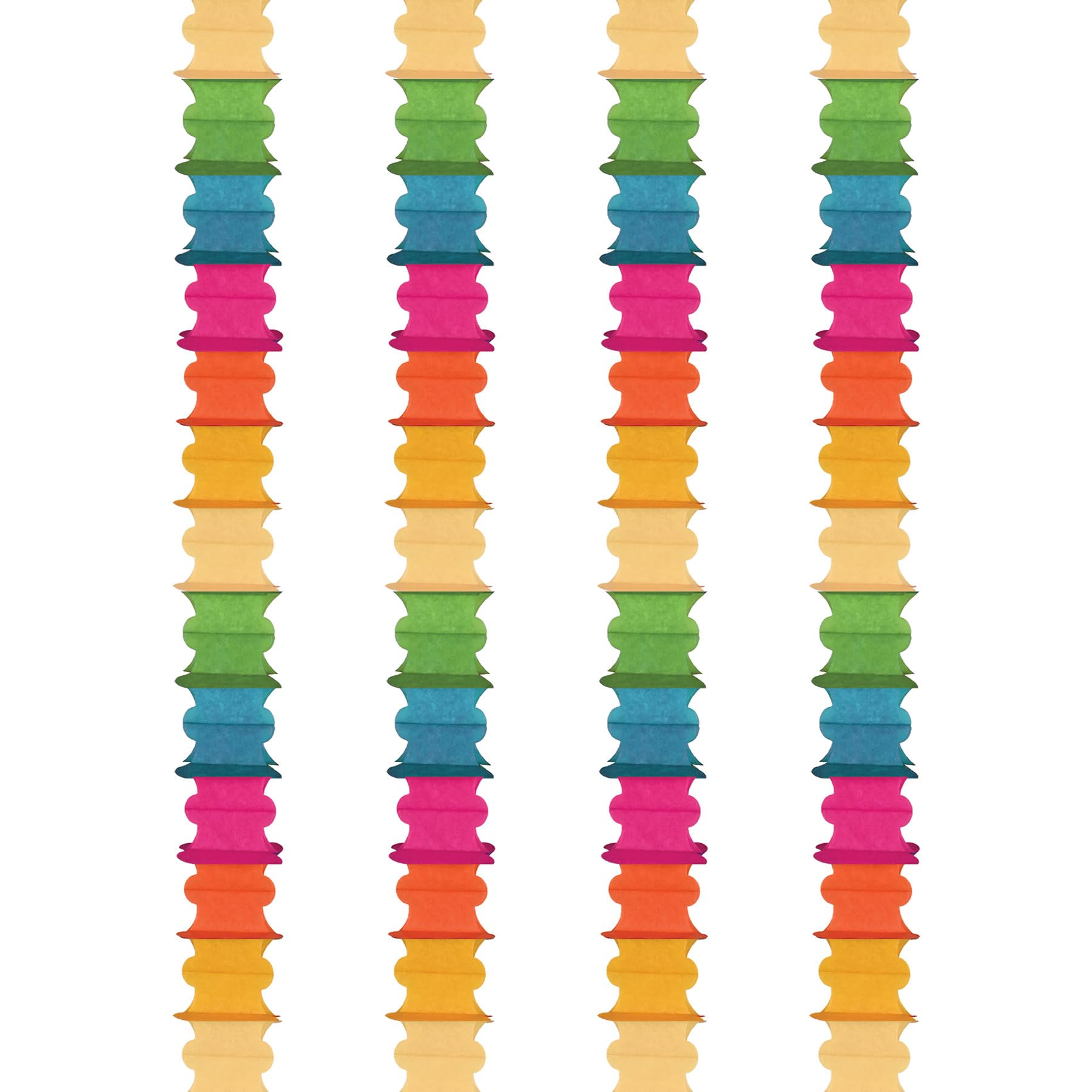Beistle 4 guirnaldas Colgantes de Papel para Colgar en el Techo de 14 pies 6 Pulgadas x 4.5 Pulgadas, Decoraciones de Fiesta, Fondos de Cabina de Fotos, decoración de Fondo, Multicolor