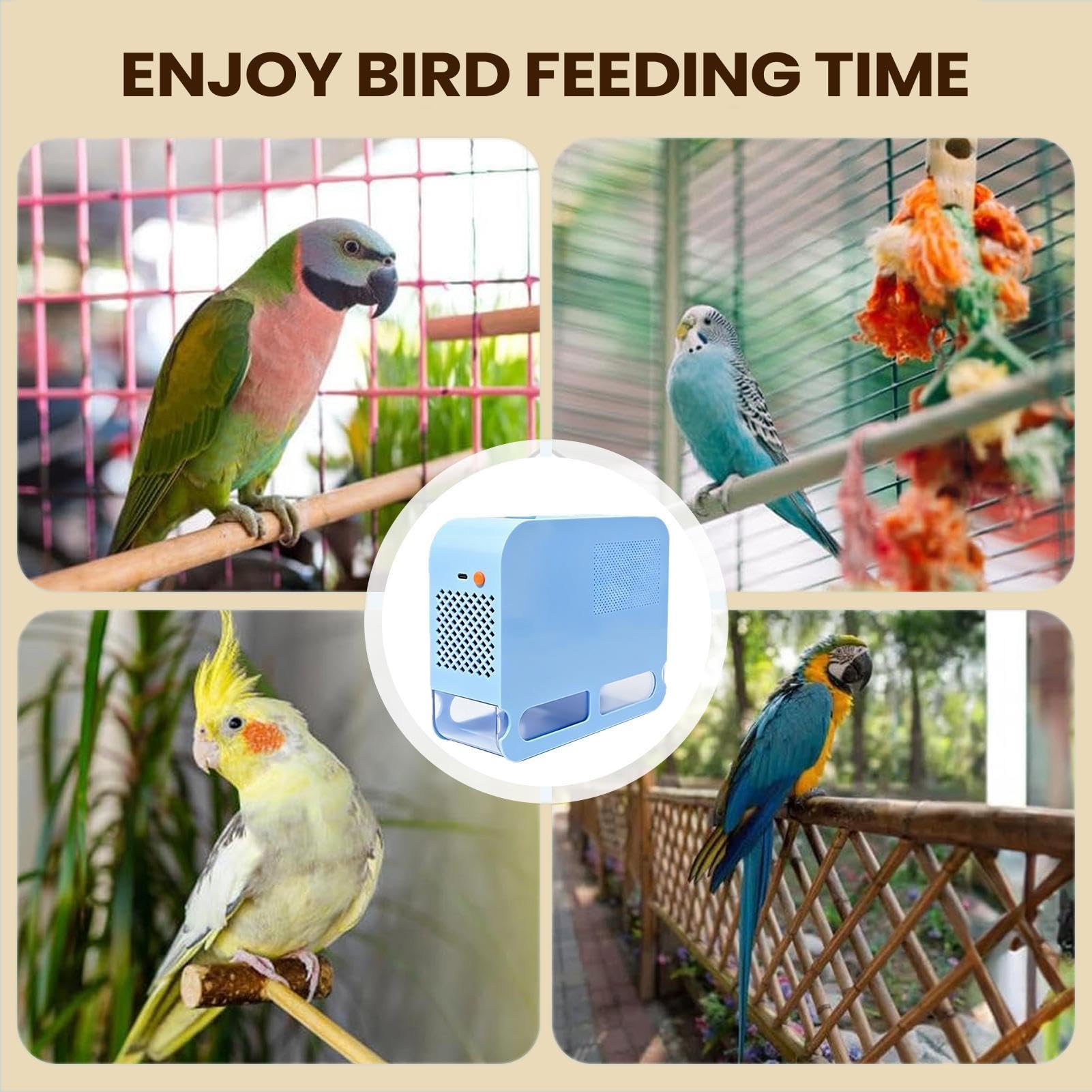 Elektryczny separator do pokarmu dla ptaków Parrot Grain Separator | Wtyczka USB do wydmuchiwania karmy dla ptaków do przesiewania ziarna w gospodarstwie szybkie łuskanie zarządzanie posiłkiem