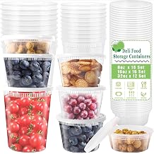 44 Sets Deli Containers with Lids, 8Oz, 16Oz, 32Oz