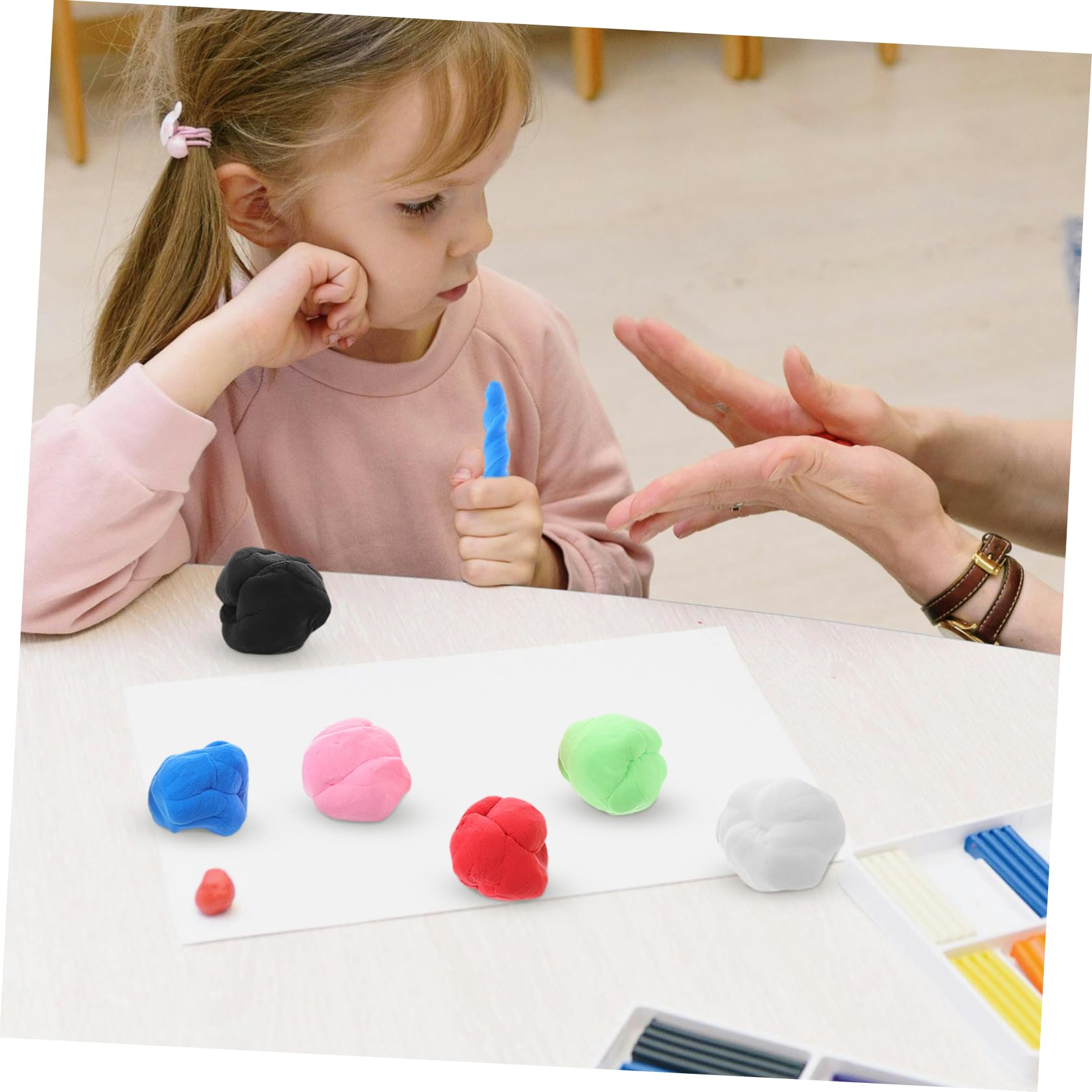 Leichte Modelliermasse für Kinder, 6 Beutel Buntes Satz