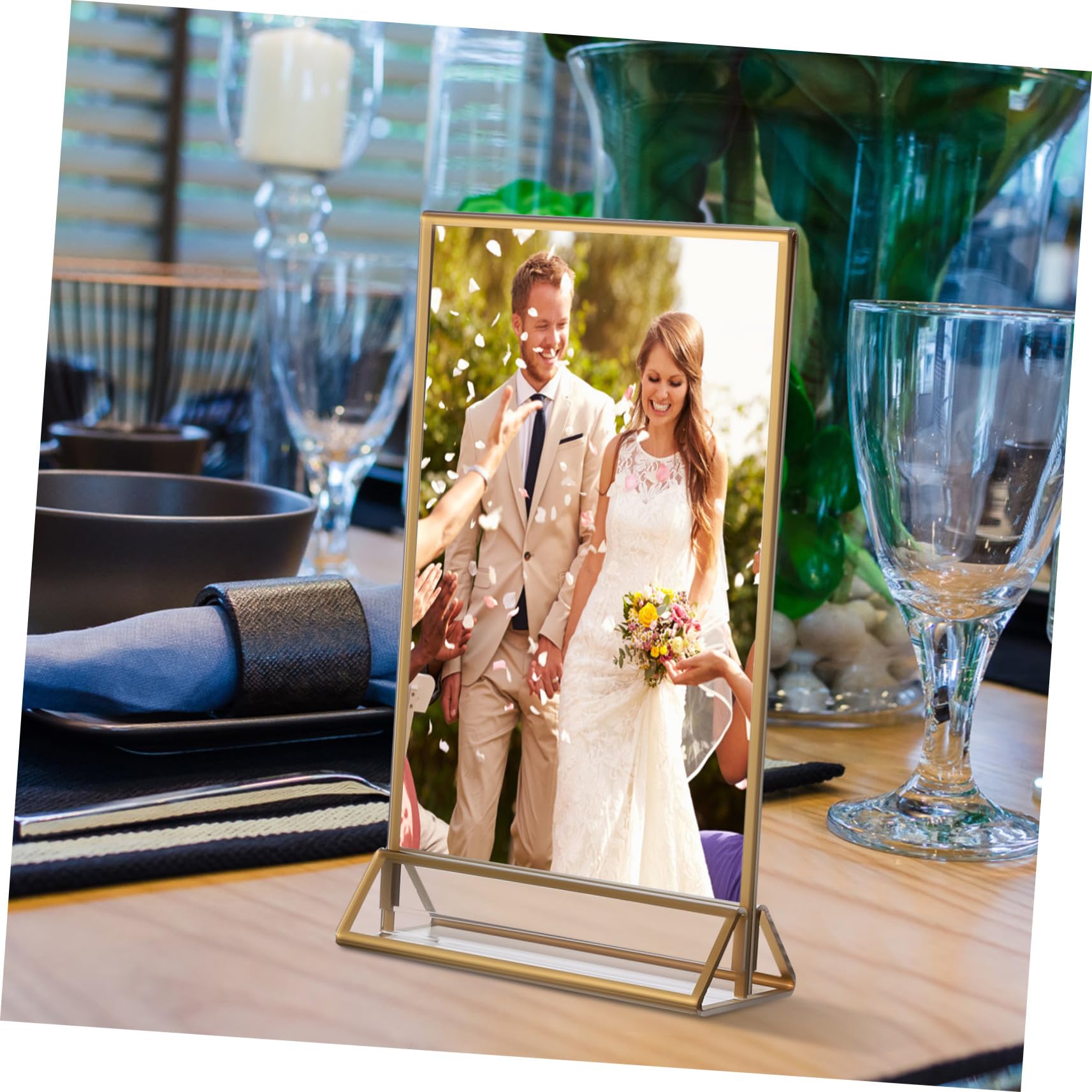 6 Stück Teiliges Acryl Tisch-aufsteller Klare Vertikale Preisschilder Halter Langlebig Abnehmbar Leicht für Restaurant Hochzeit Büro Deko Speisekarten Gewerbe