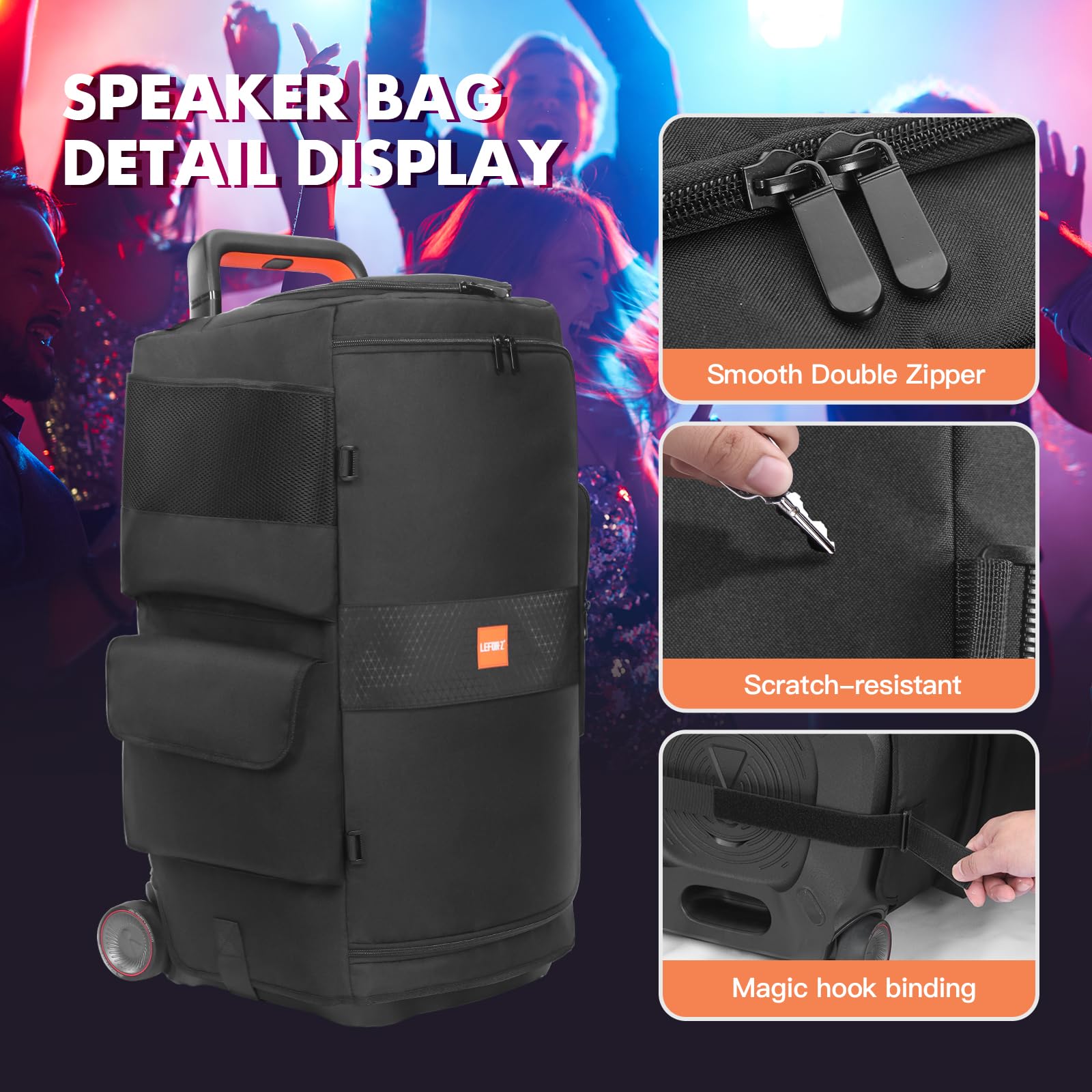LEFOR·Z Funda para altavoz compatible con JBL PartyBox 520, bolsa de almacenamiento portátil para altavoz JBL PartyBox 520 para viajes al aire libre, solo funda