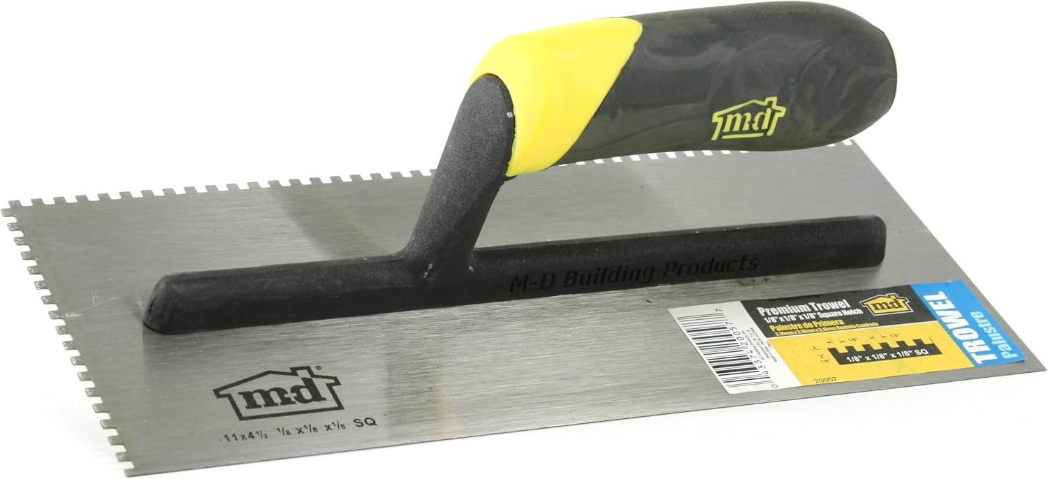 M-D Building Products 49110 1/4 in. x 1/4 in. x 1/4 in. Premium Square Notch Trowel