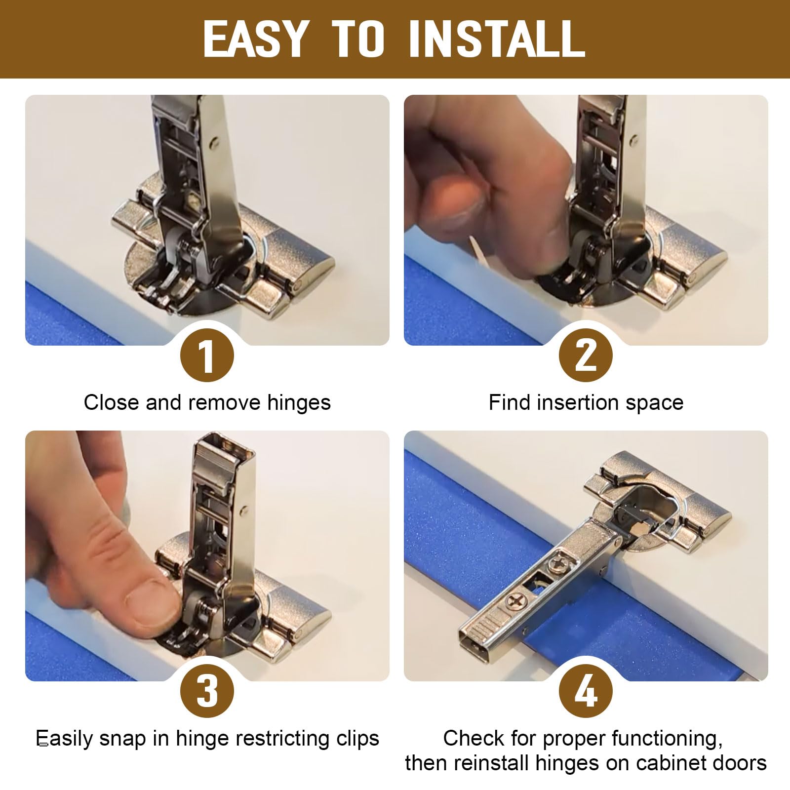 Cabinet Hinge Restrictors - Prevent Door Bumping -6