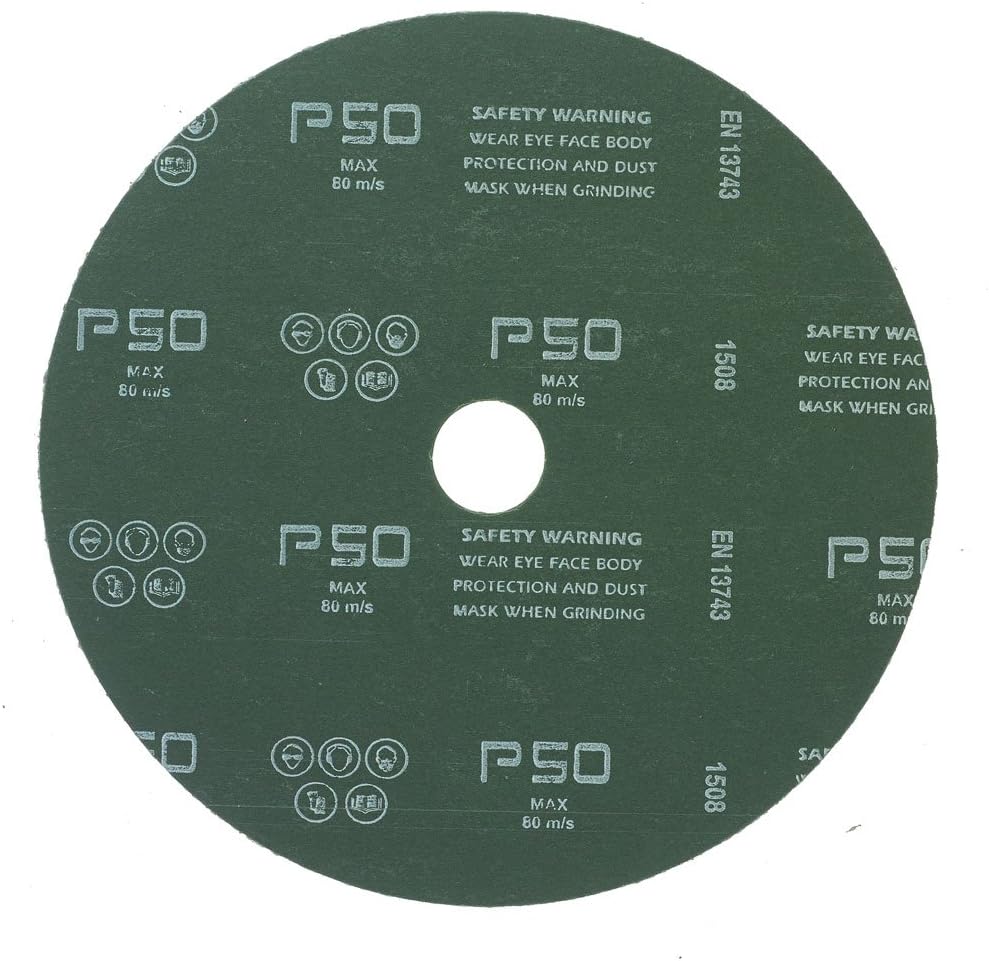 Mercer Industries 304050-7" x 7/8" Aluminum Oxide Resin Fiber Discs, 50 Grit (25 pack)