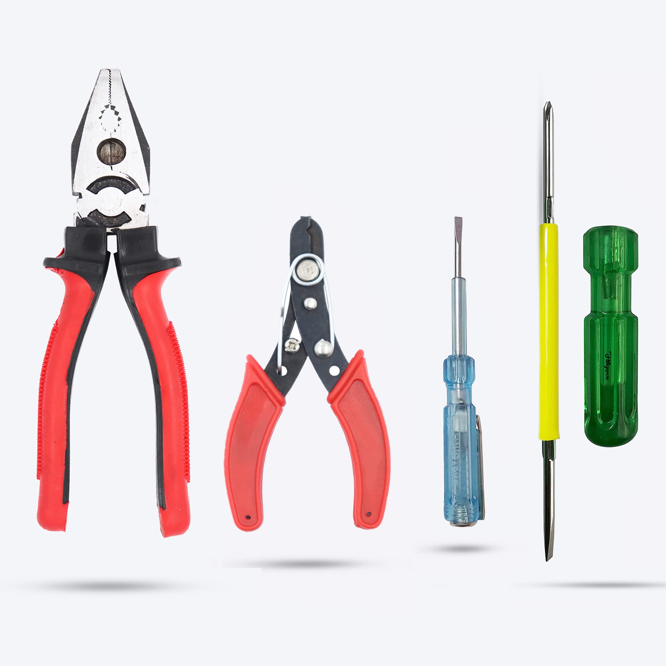 Hillgrove HGCM148M1 8"inch Heavy Duty Grip Combination Pilash Hand Tool Lineman Plier with Wire Cutter, Line Tester and 2in1 Screwdriver-image-10