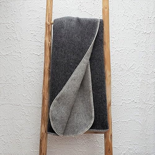 Miniatura 146 de Manta gruesa de lana de alpaca pesada para acampar al aire libre o usar en interiores Mantas suaves de lana de alpaca peruana