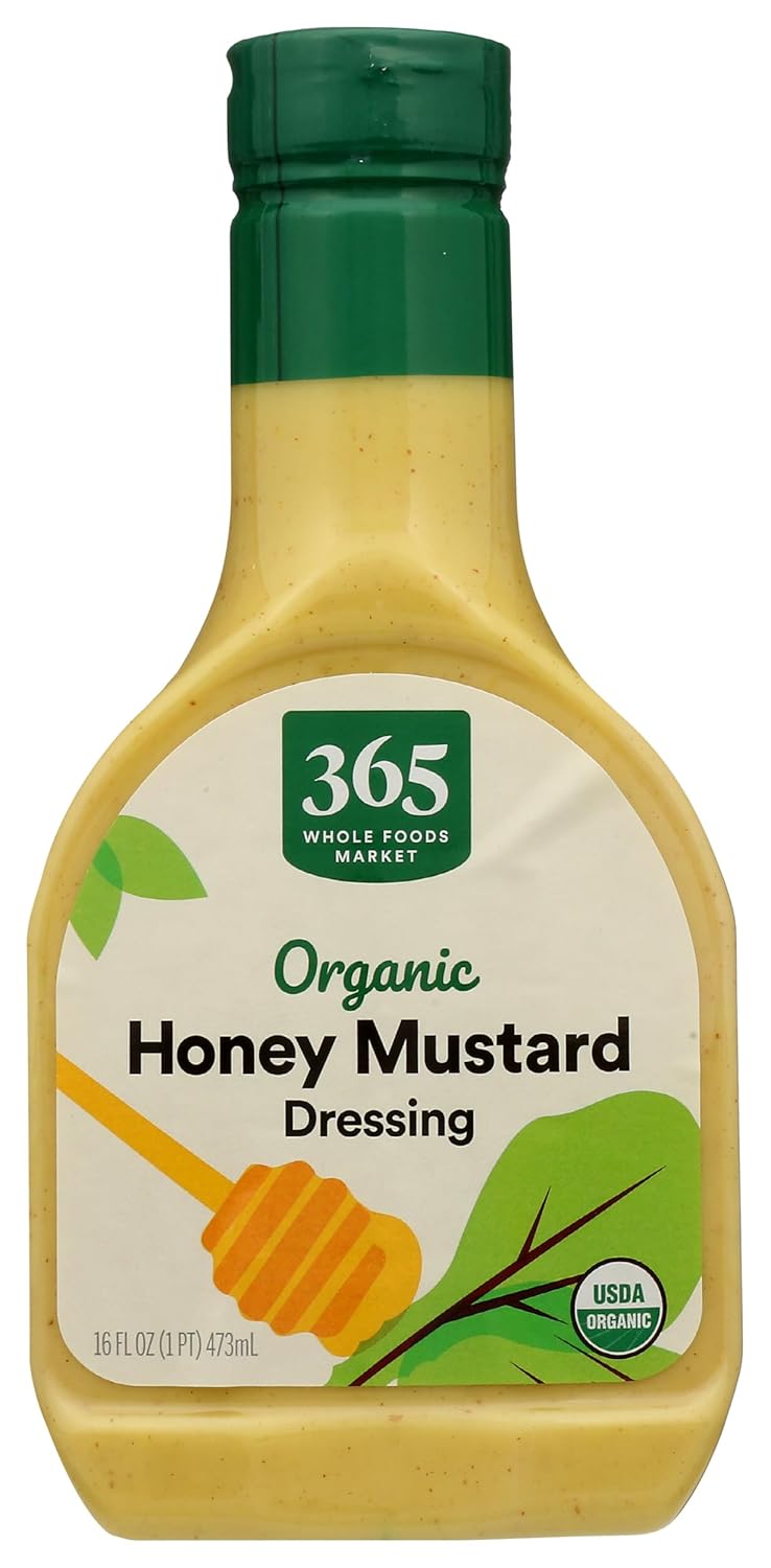 365 by Whole Foods Market Organic Honey Mustard Dressing - USDA Organic, Non-GMO, Vegetarian, 16 Fl Oz