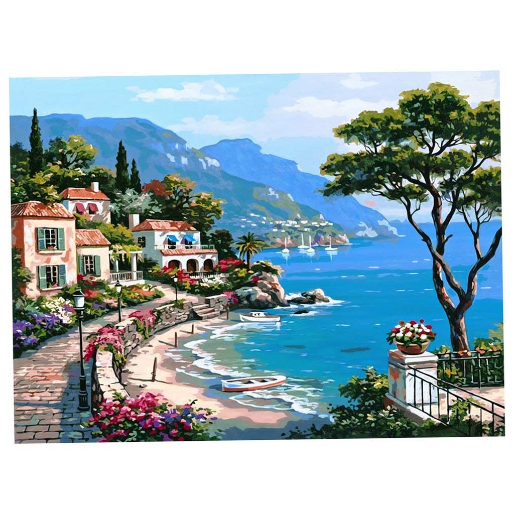 TREXEE Paint by Numbers Kits, DIY Oil Painting, Canvas Paint by Numbers for Kits and Adults Kids Drawing Learning Class Craft Decor Home (50X40 CM)(Without Frame)-image-18