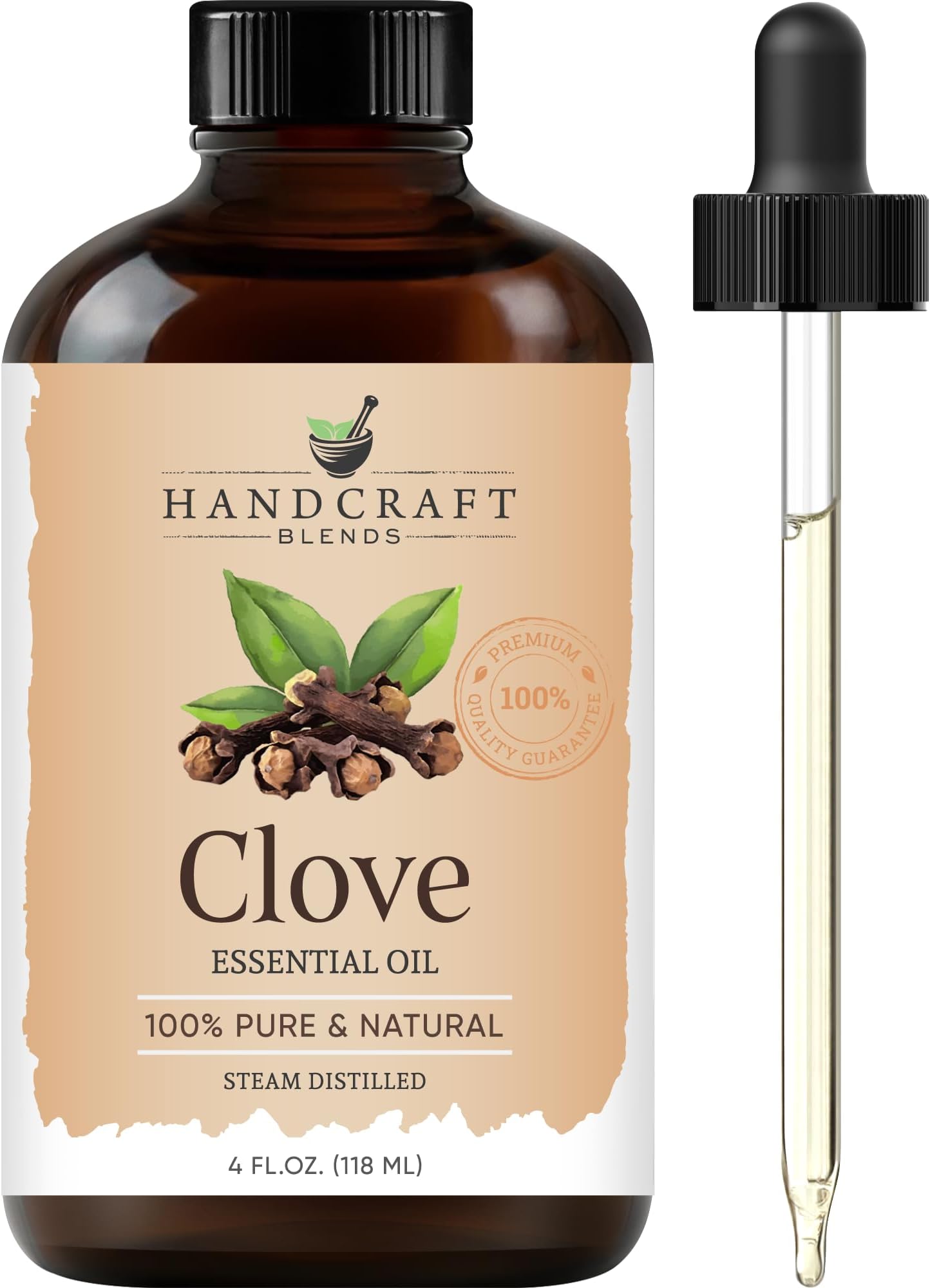 Clove Essential Oil - 100% Pure and Natural - Premium Therapeutic Grade with Premium Glass Dropper - Huge 4 oz