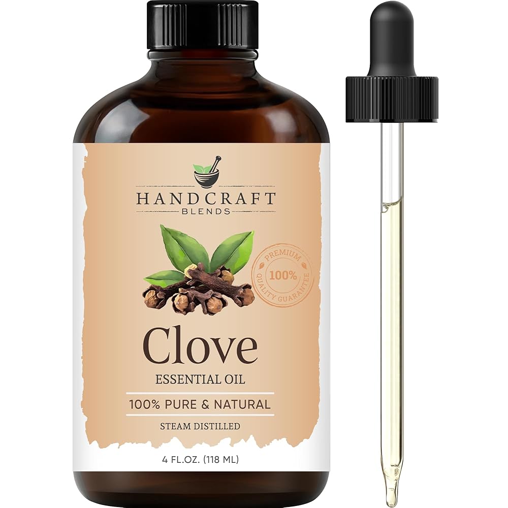 Handcraft Blends Clove Essential Oil - Huge 4 Fl Oz - 100% Pure and Natural - Premium Grade Essential Oil for Diffuser and Aromatherapy, Skin, Massage, Candle and Soap Making Fragrance