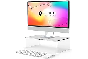 Acrylic Clear Laptop Riser for Ergonomic Viewing and Cooling