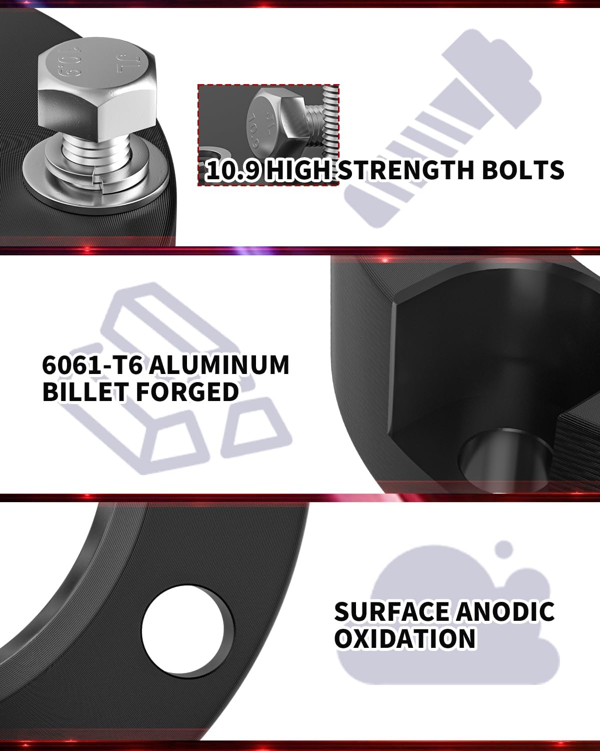FLYCLE 2.5 Inch Front Leveling Lift Kits for 1999-2006 Tundra, 2.5'' Forged Front Strut Spacers Suitable for Tundra 1999-2006