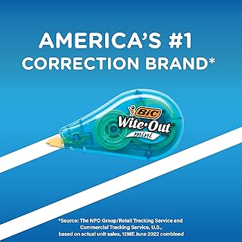 iccieページ BIC Wite Out Brand EZ Correct Correction Tape 16 x 471 35