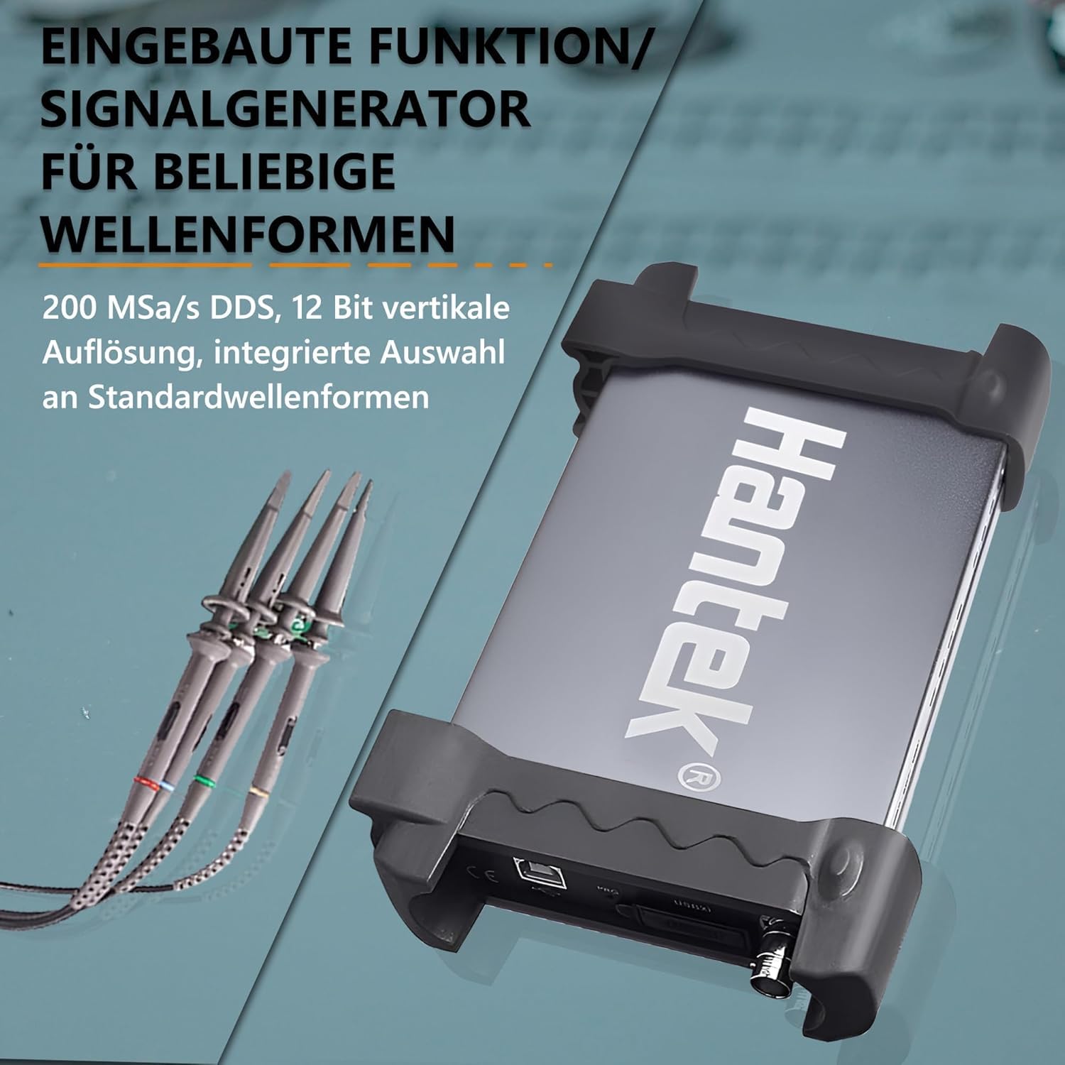 Hantek 6254BD Digital USB-Speicher-Oszilloskop 250 MHz 1 GSa/s 4 CH arbiträre Wellenformen | 1 GSa/s Abtastrate, Wellenformgenerator, AWG