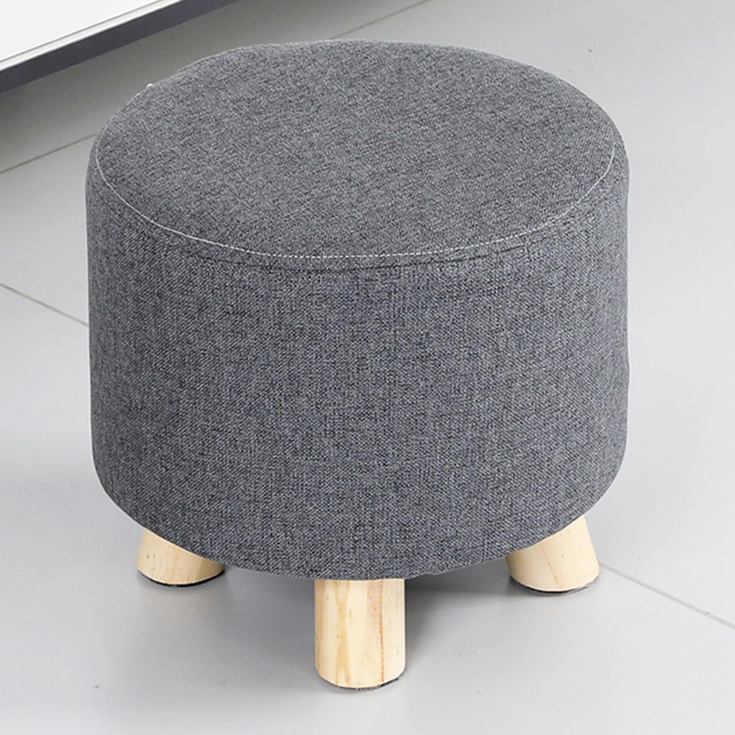 Housse de tabouret ronde en textile doux haute densité ajustement premium
