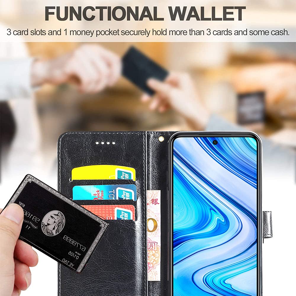 Custodia Portafoglio Per OPPO A74 4G Con Fiori Di Rosa - Copertina Magnetica In PU Con Slot E Supporto - 5