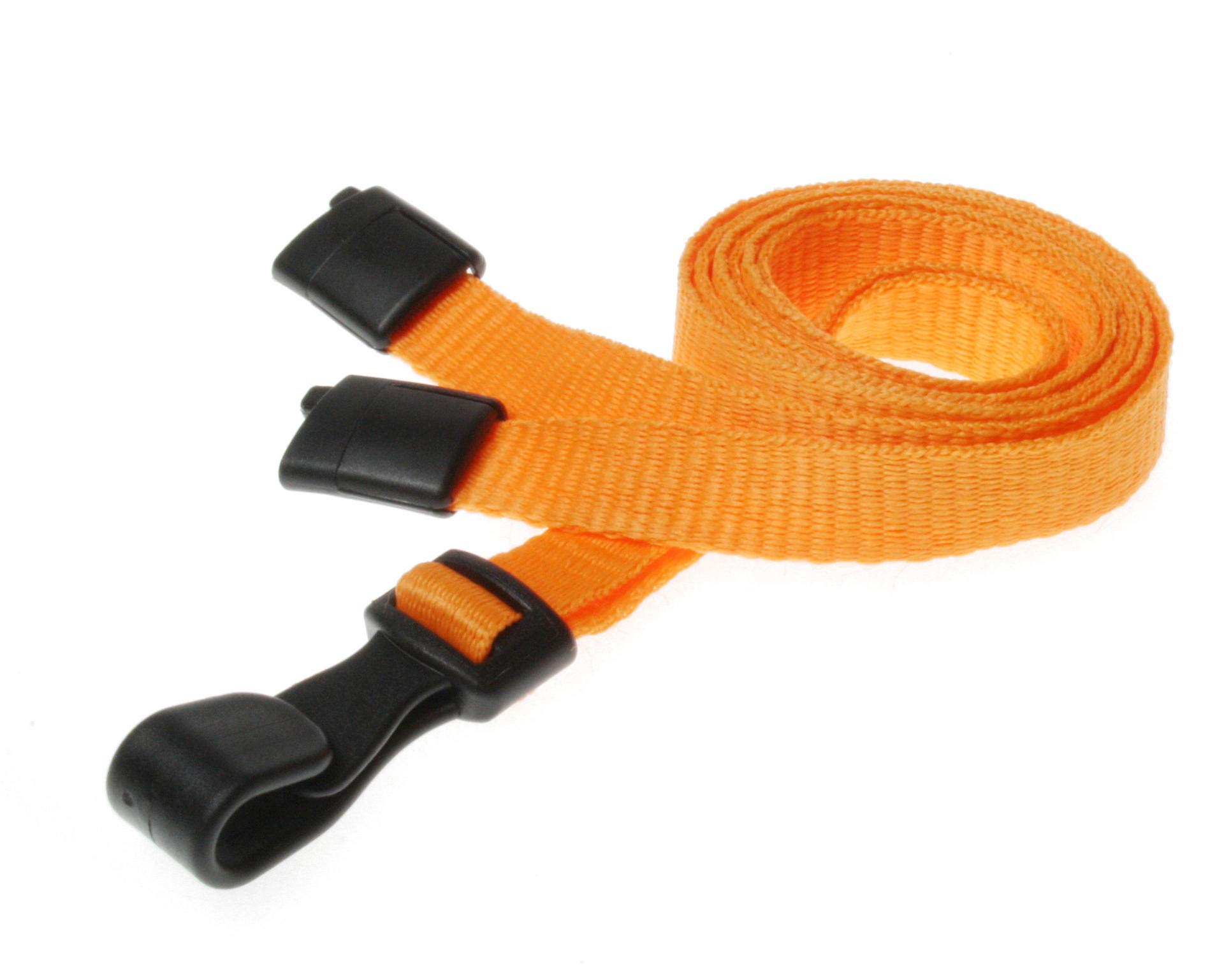 Customcard Ltd Orange Lanyard with Plastic Clip - 45 Centimetre Long - Breakaway Lanyard for School, Office, Work - Lightweight Lanyards for Neck with Safety Breakaway, Conference Use (Pack of 50) โ image 1