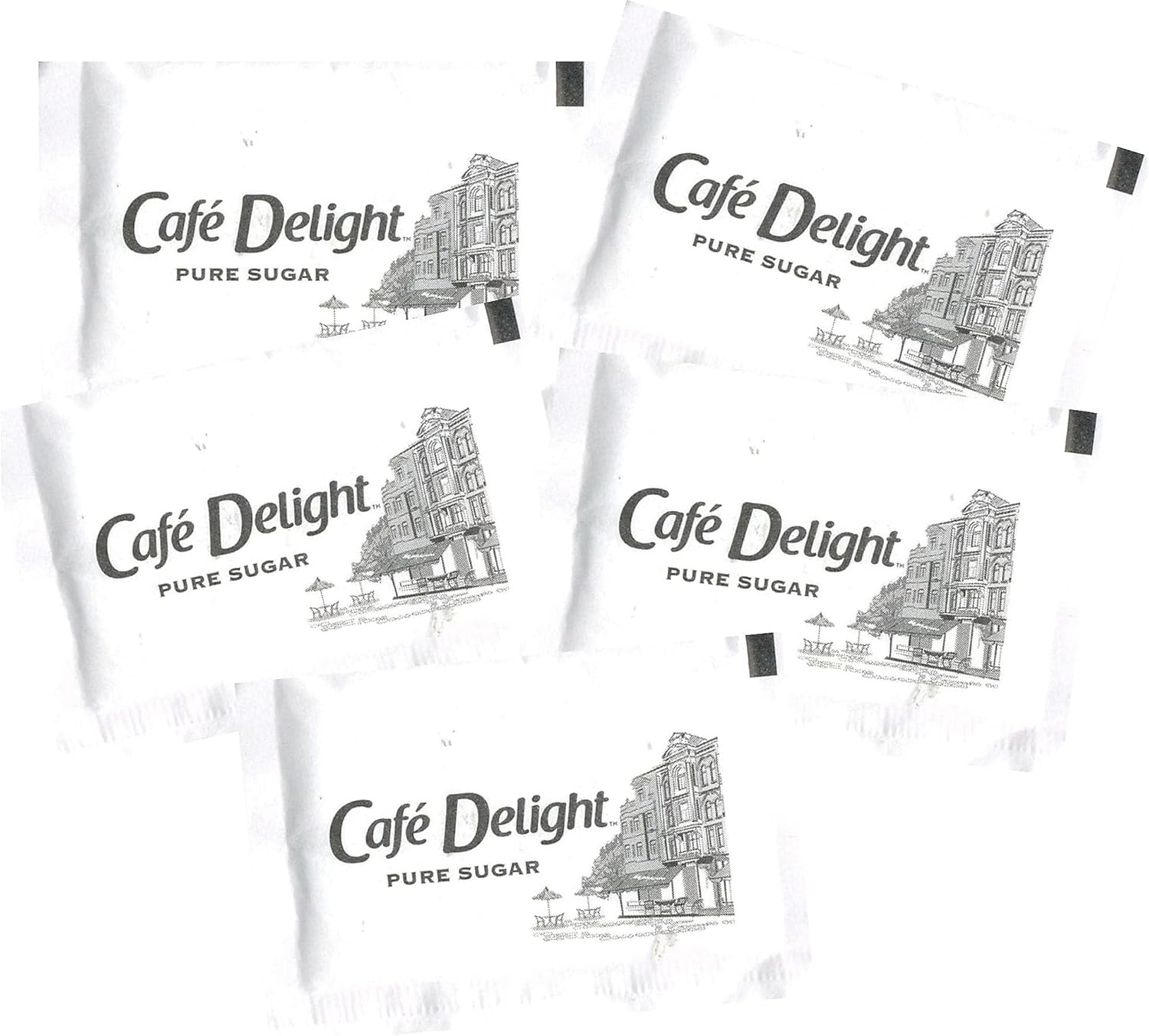 Classic Coffee Concepts Cafe Delight Sugar - 1000 Packets per Carton - 0.11 oz Pure Cane Sugar - Kosher