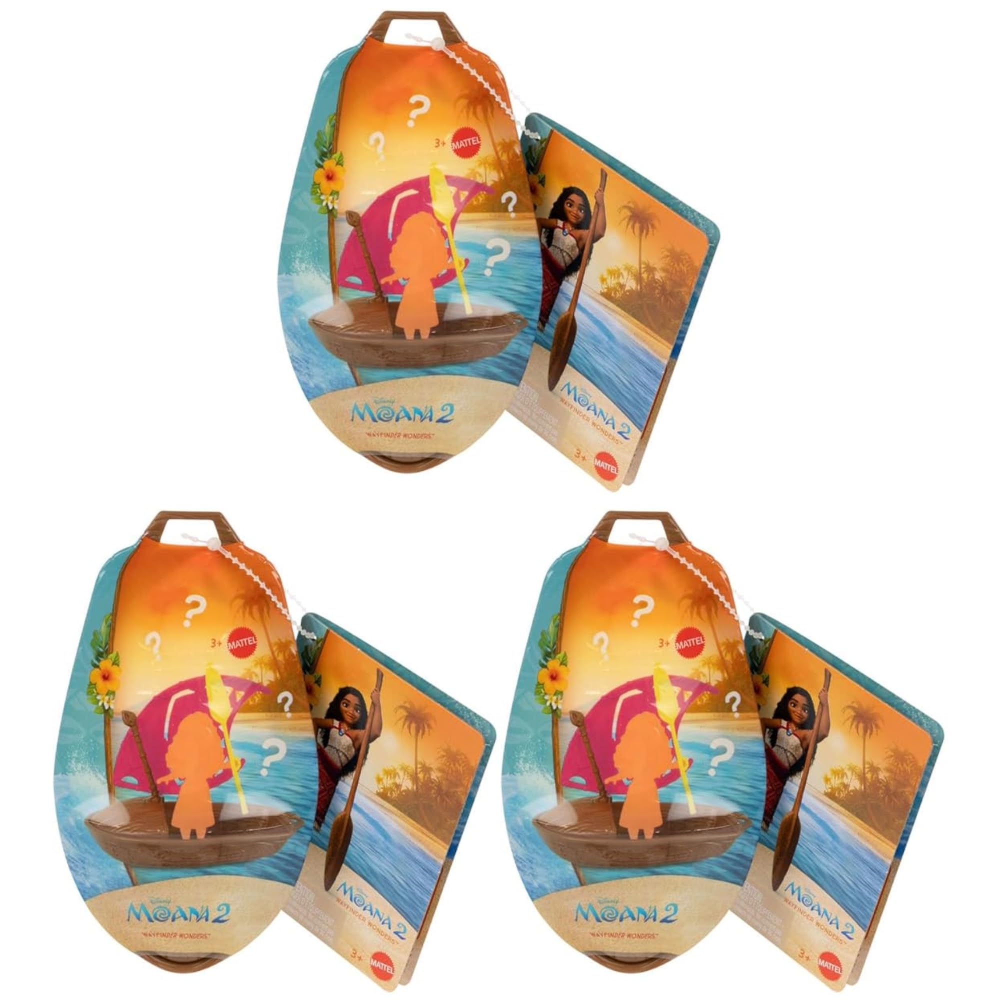 Disney Princess Mattel Moana 2 Wayfinder Wonders Toy Figure Set - (Pack of 3 Wayfinder Wonders Blind Box) — image 1