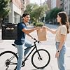 Backpack Premium Food Delivery Bag, Thermal Insulated Cooler Bag Large Capacity Suitable for Cold and Hot Food with Dividers, Takeaway Home Delivery, Suitable for Bike 40x40x43cm 68L