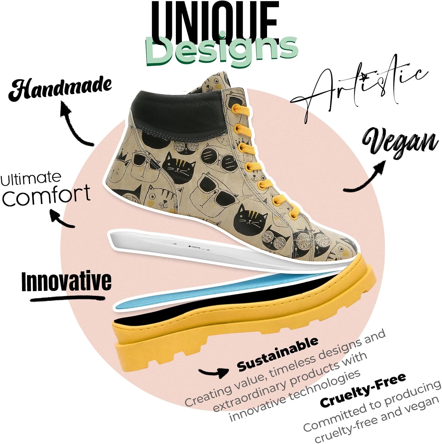 DOGO Ankle Boots for Women - Vegan Leather and Handmade Women Booties and Ankle Boots, - Image 4