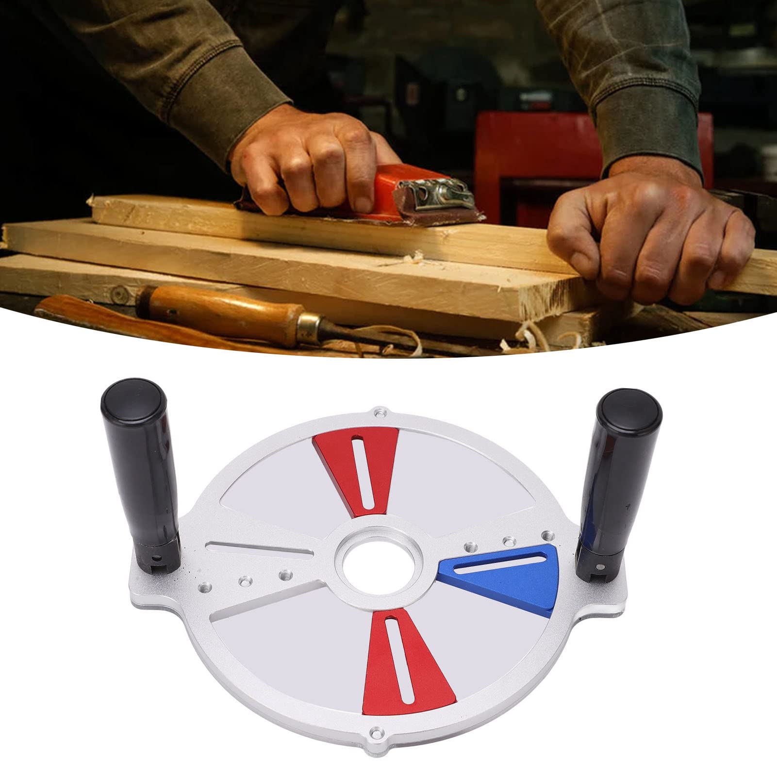 Soporte para máquina de rebajado en carpintería, soporte guía de taladrado multifuncional, soporte de posicionamiento con ranura en aleación de aluminio, provisto de pasadores de