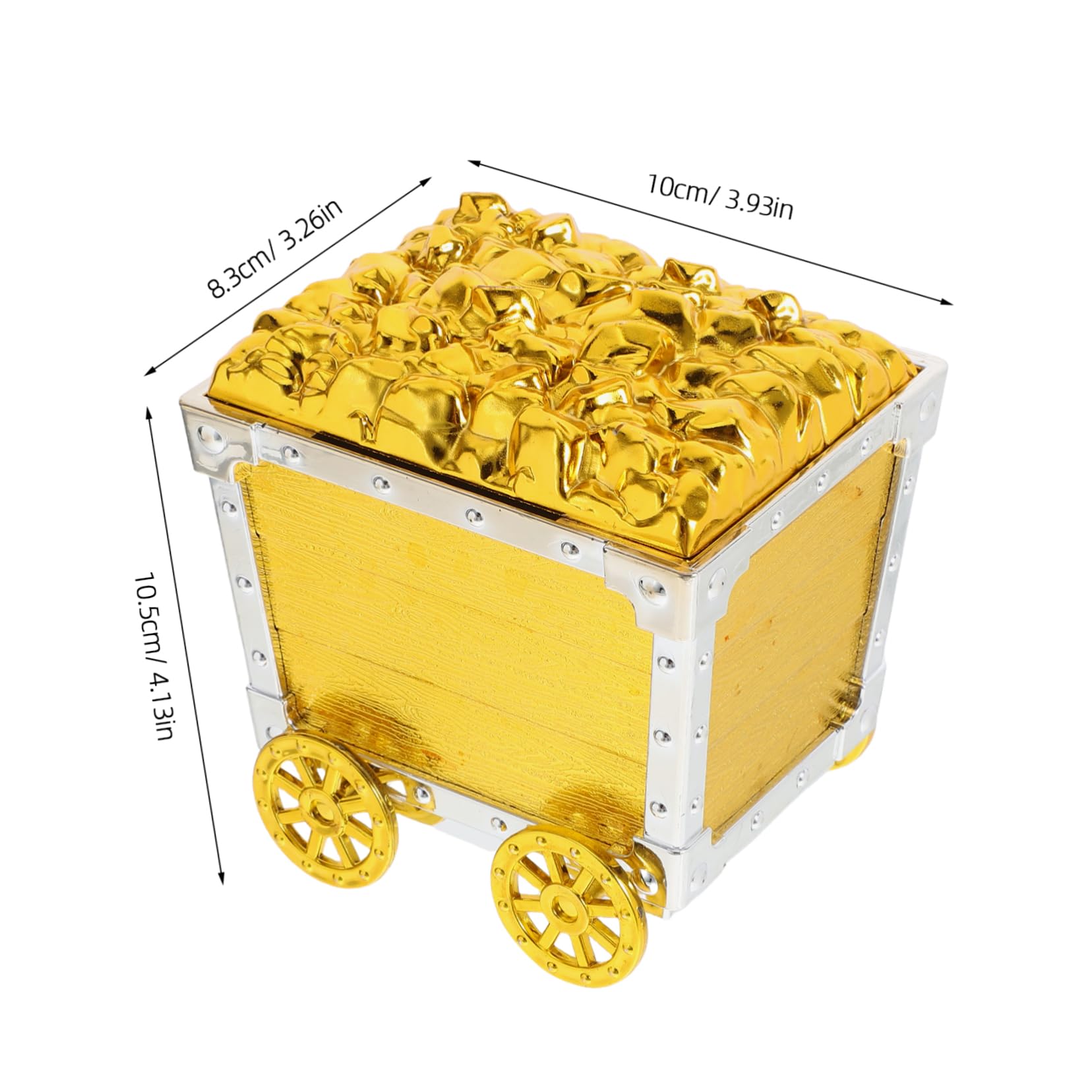 Hemoton Boys and Girls's Treasure Box Toy Plastic Mining Cart Treasure Chest Toys for Boys and Girls Safe Sturdy Interactive Decorative Playset