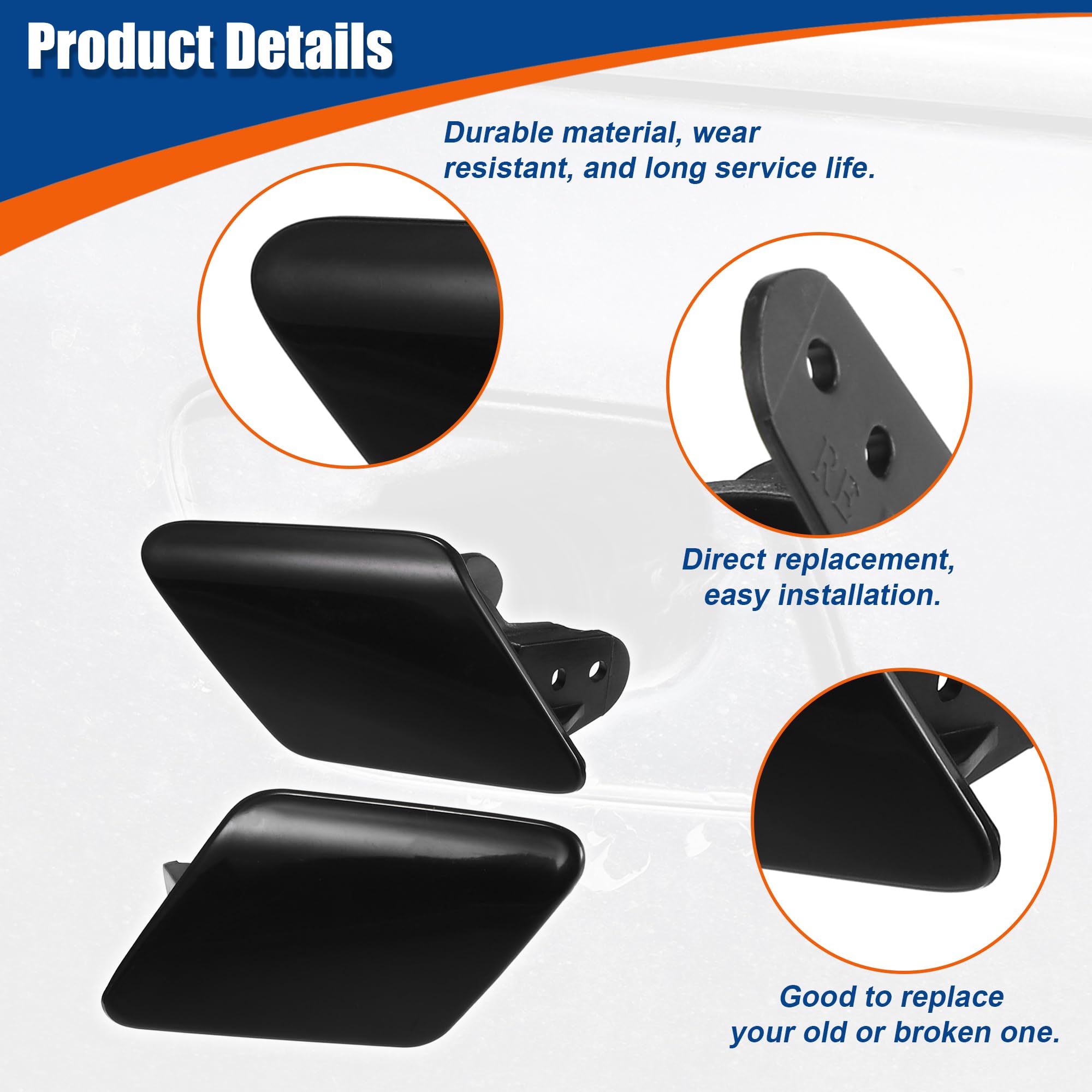 Amazon.com: uxcell 1 Pair Front Left Right Headlight Washer Spray 