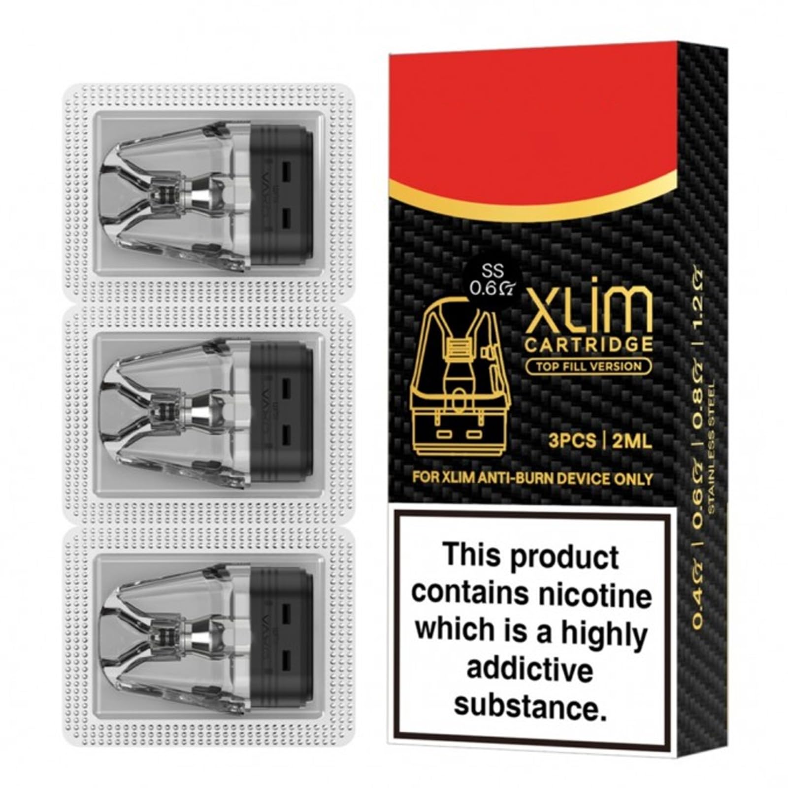 elfbar elfa kaufen OXVA Xlim Cartridge Anti Burn SS – The Vape Town main image 1
