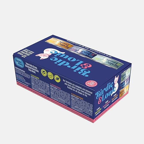 Miniatura 3 de Birdie & Louie Paquete variado de comida húmeda para gatos, martes de atúndomingo de mariscosatún y papaya, alimentos gourmet para gatos, latas de 3