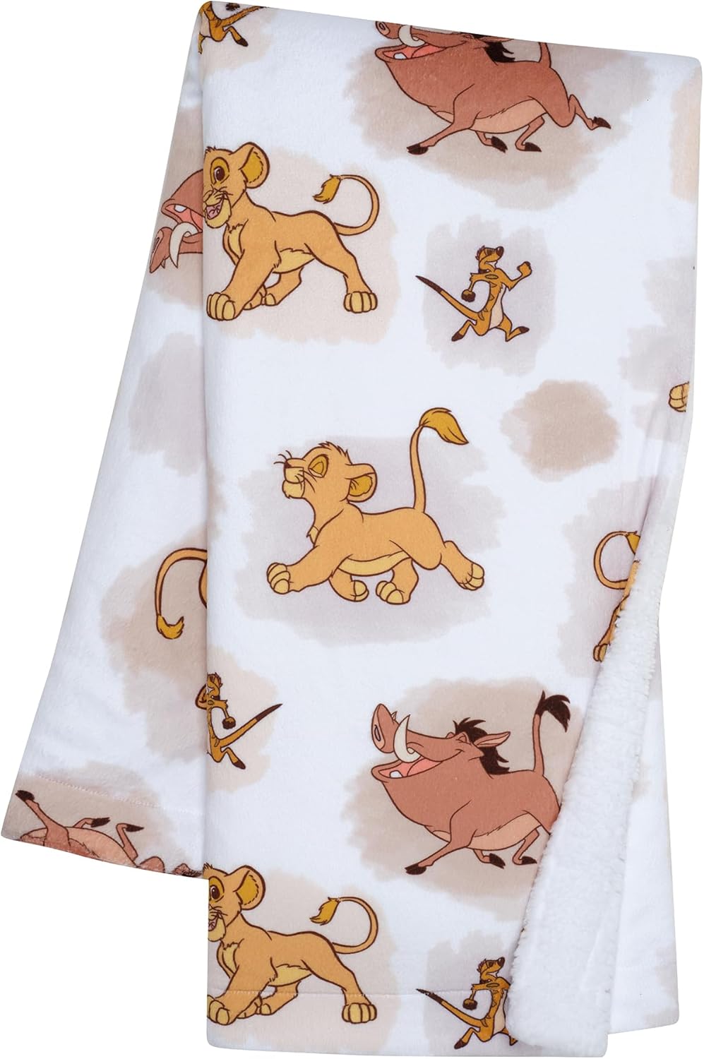 Lambs & Ivy Disney Baby Lion King Safari Soft White Fleece Baby Blanket