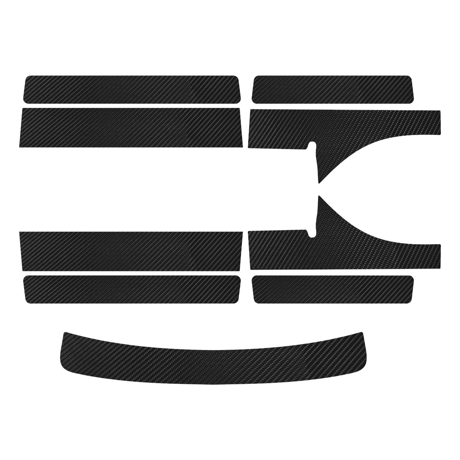 9個 車のドア敷居プロテクター ホンダ アコード 第8世代 2008-2012 対応 カーボンファイバー レザー オートトランク ドア敷居 エントリー ガード スクラッチプロテクター アクセサリー