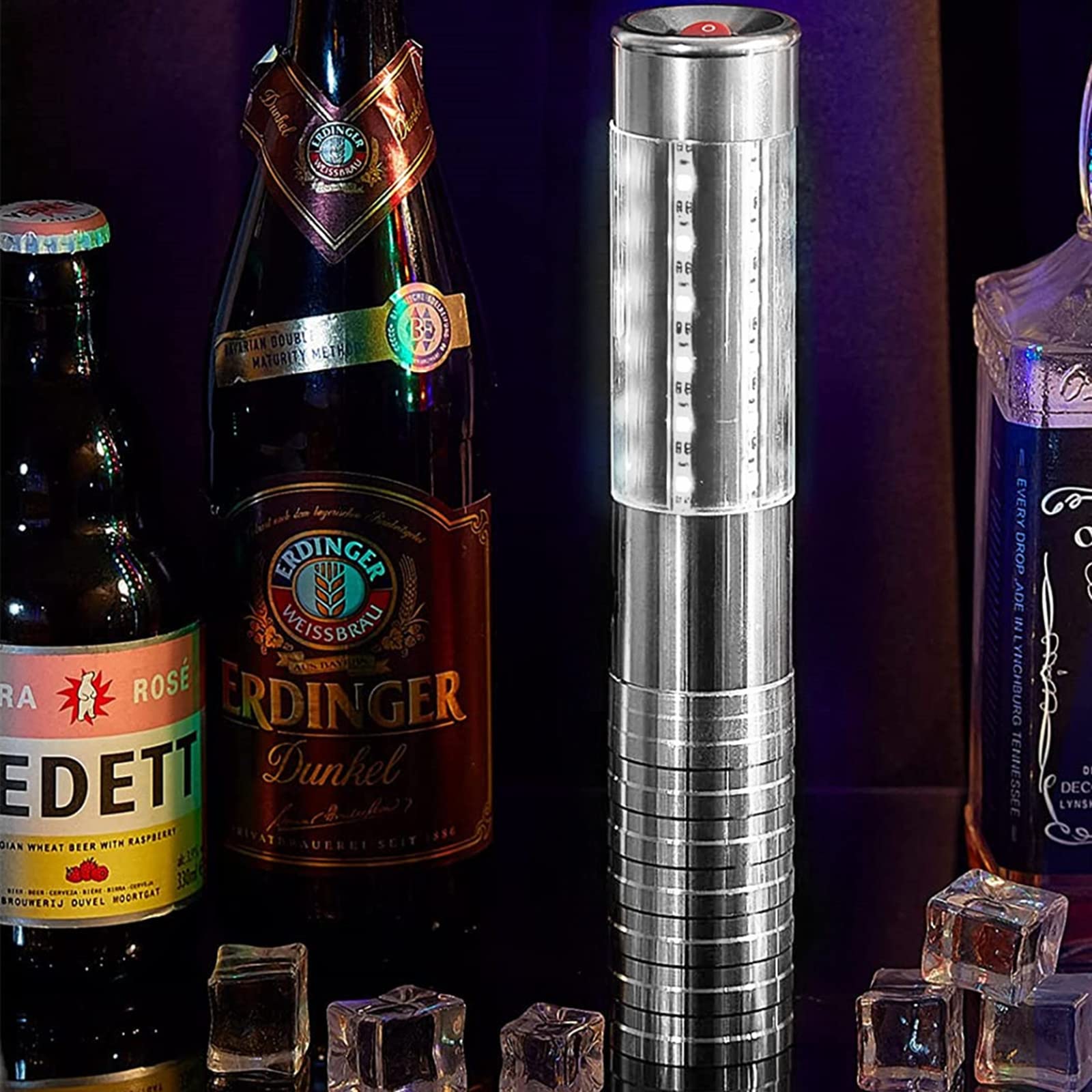 Bastone luminoso stroboscopico a LED ricaricabile 4 pezzi per bottiglia champagne bianco