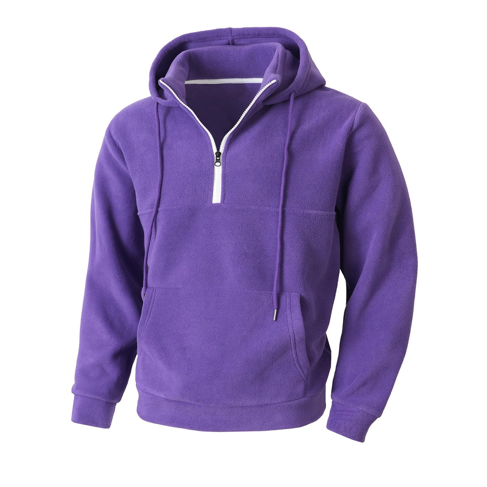 Ropa Anti UV Hombre Sudadera con Capucha Y Cremallera De Un para Hombre, Forro, Manga Larga, Estilo Oversize, Cálida, Bolsillo. Sudaderas Azul (Purple, XXL) Moto Protecciones Artículos