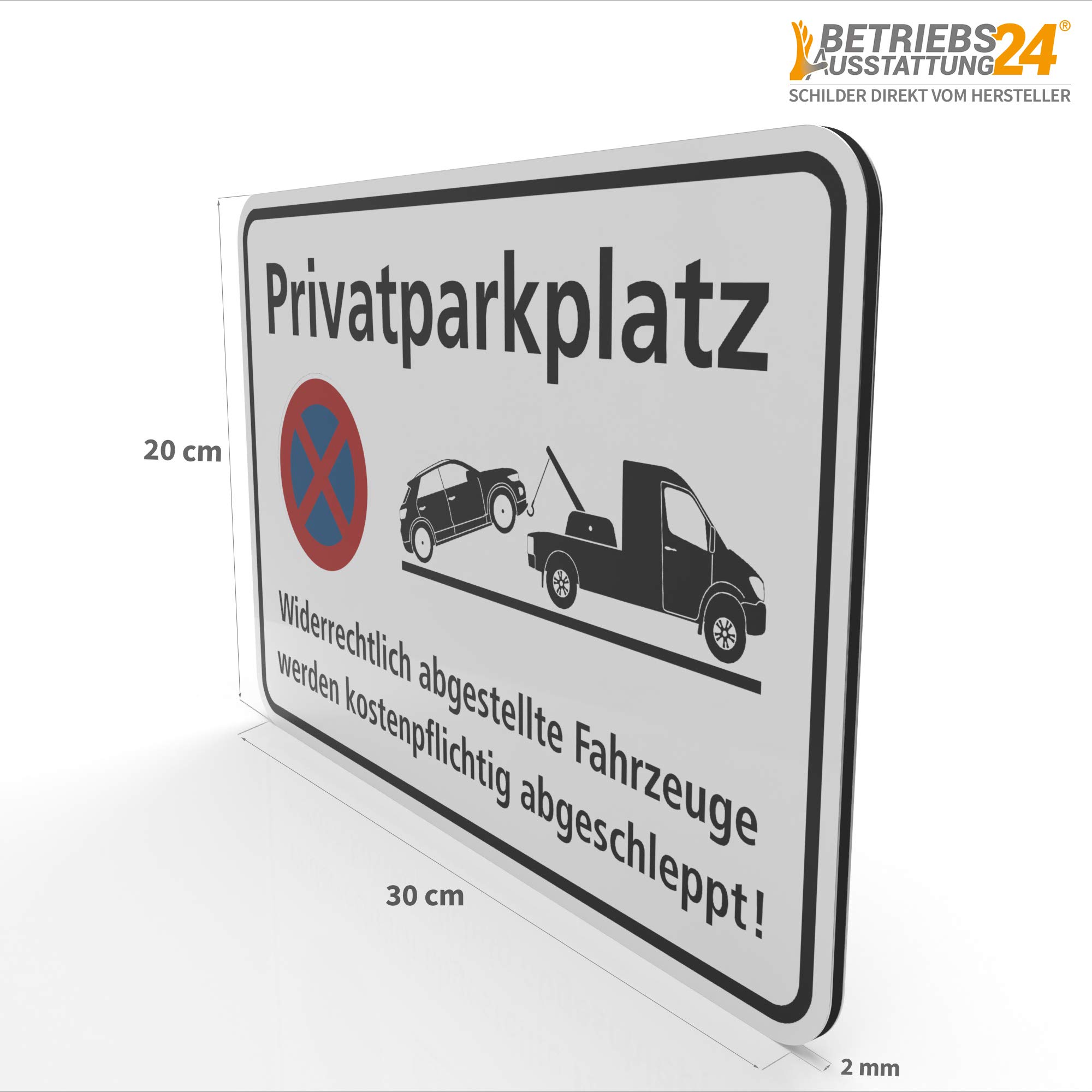 LEMAX® Parkverbotsschild Widerrechtlich abgestellte..., Kunststoff LEMAX® Parkverbotsschild Widerrechtlich abgestellte..., Kunststoff