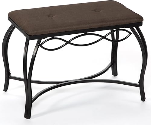 Miniatura 4 de Banco con estantes para zapatos 2016., Metal, Marrón mocha, rectangular