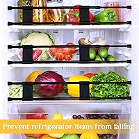 Vista 7 de Zubebe 4 piezas Barra doble para refrigerador de RV ajustable con resorte de tensión Barras para refrigerador de RV Accesorios para refrigerador