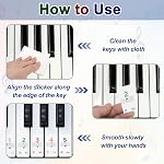 MECCANIXITY Piano Key Stickers for 88/61/54 Keys, Numbers Keyboard Sticker Piano Notes Guide Removable for Beginners Learning, Colorful