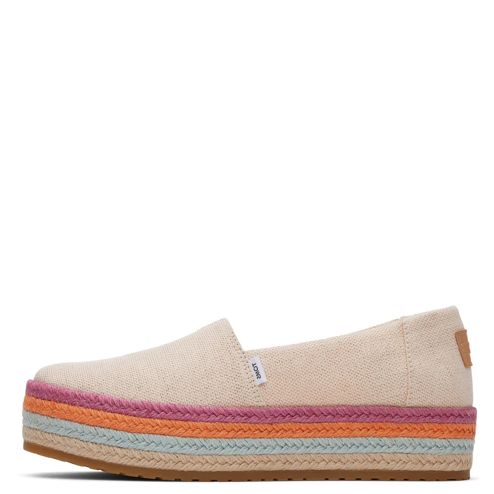 TOMSWomens Valencia Espadrille, Size: 10 B(M) US, Color: Dusty Peach Metallic Linen