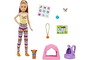 Barbie Camping Adventure Playset with Tent, Pet, and Accessories