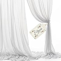 Vista 12 de Paneles de tela de gasa de voile transparente para cortinas 10 yardas de 120" de ancho de tela de voile blanca Uso para cortinas de fondo