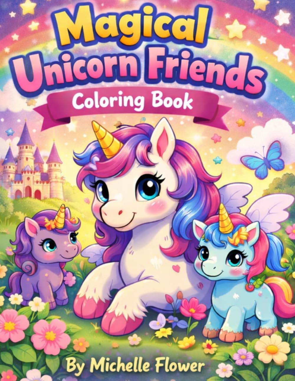 Magical Unicorn Friends Coloring Book: Big Easy Designs for Little Hands