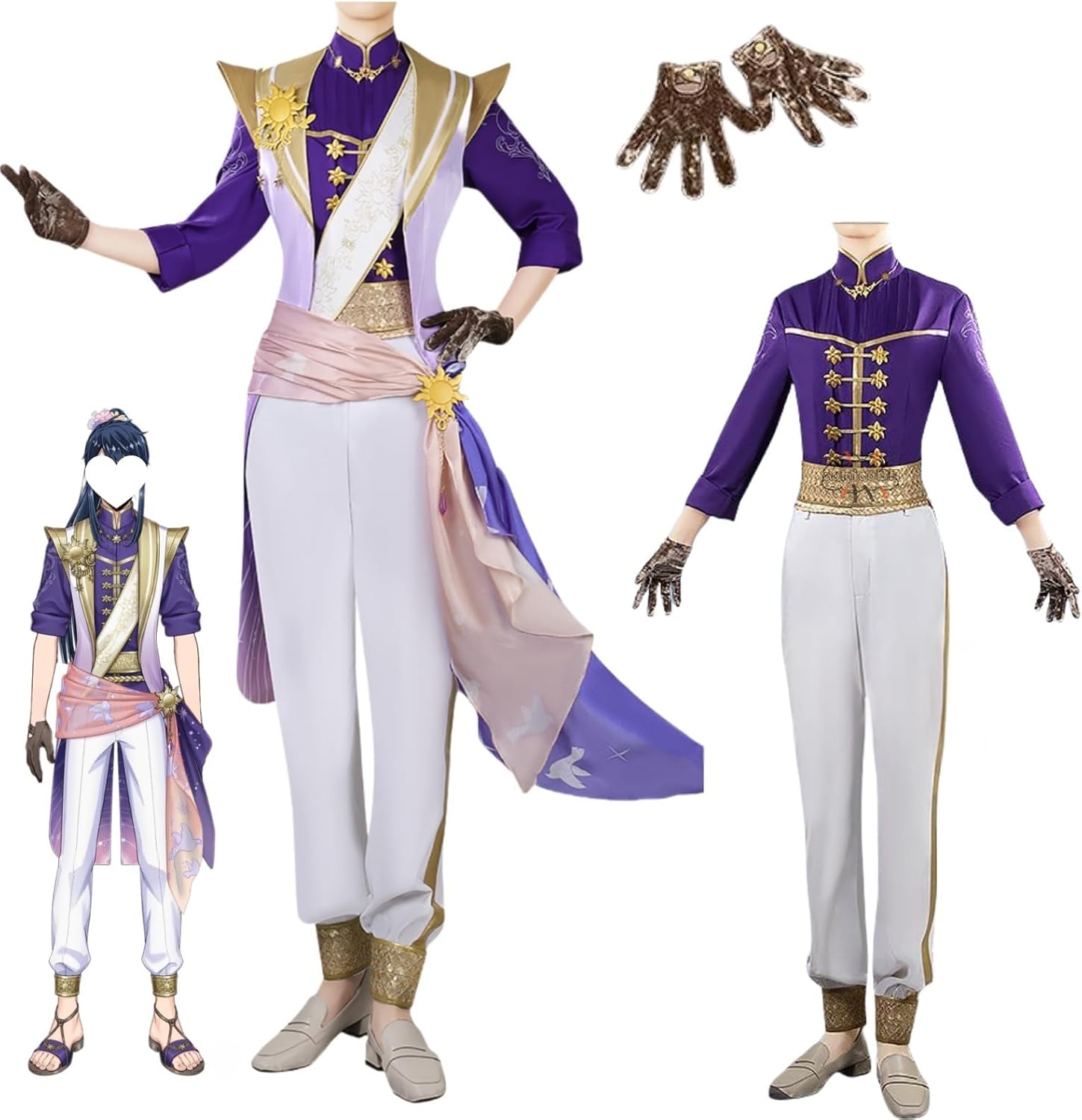 ツイステ　イデア　コスプレ　ウィッグ、ヘッドフォン衣装一式 制服(※靴無し) Amazon.co.jp: [KWAYA] 豪華版 ツイステッドワンダーランド