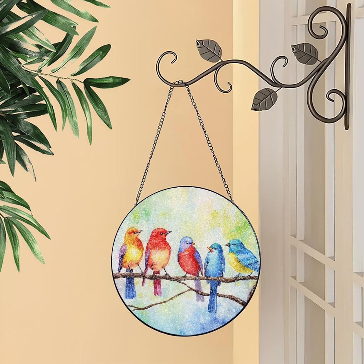 Stained Glass Window Hanging - Personalized Sun Catcher for Home Decor