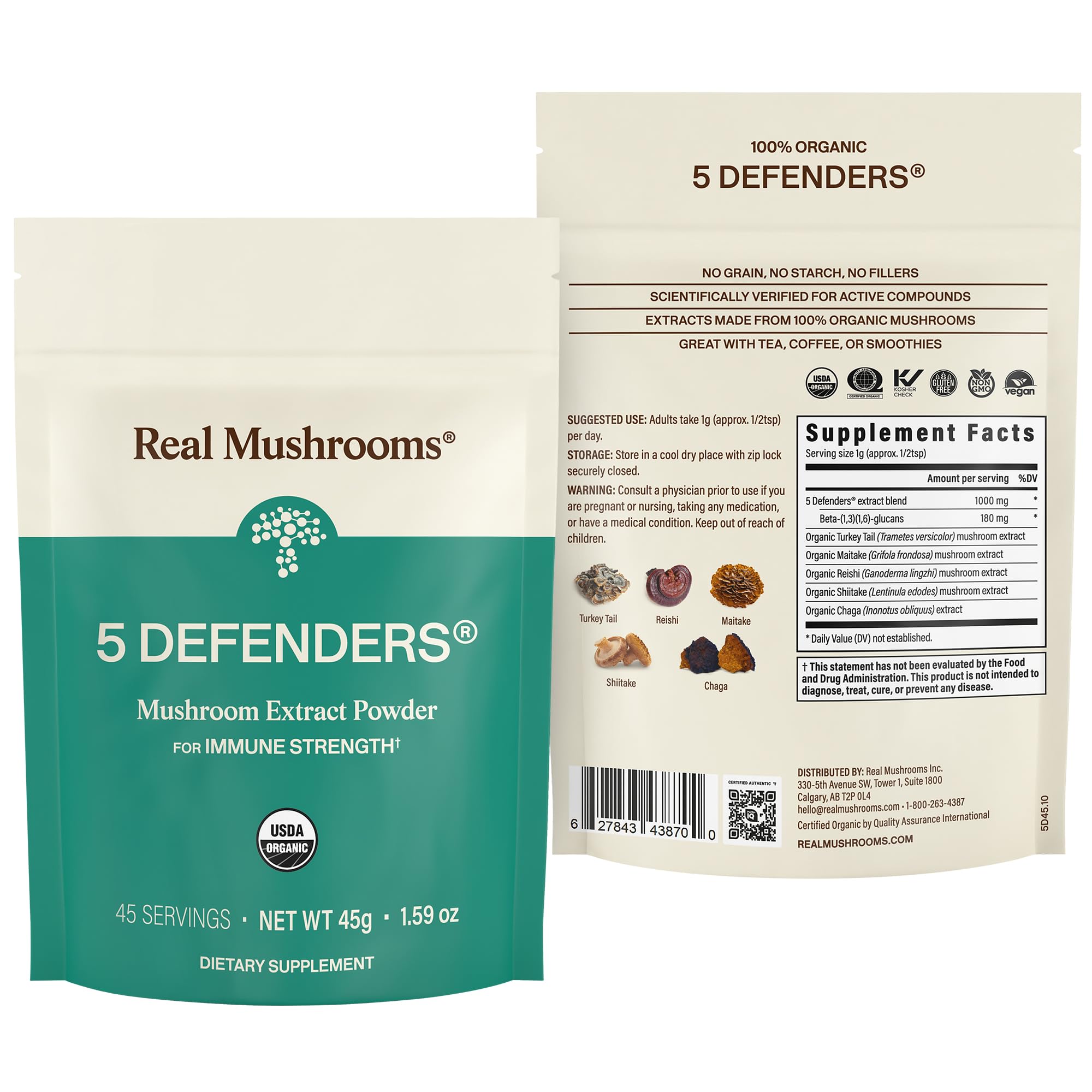 Real Mushrooms 5 Defenders Mushroom Complex Powder, 45 Servings — Amazon image 8