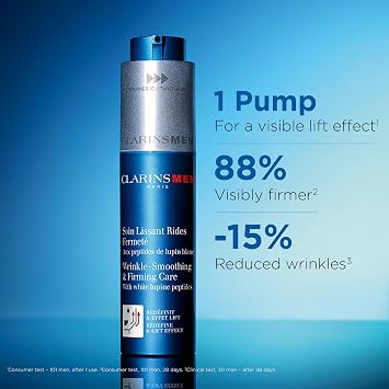 CLARINSMEN Wrinkle Smoothing and Firming Anti Aging Face Moisturizer | Mens Face Moisturizer | Visibly Lifts, Firms, Smoothes Skin and Refines Pores | All Skin Types | 1.7 Ounces