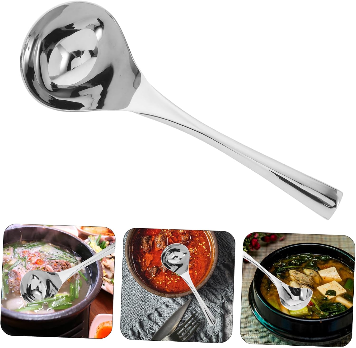 Gravy Ladle Spoon, Mirror Polished Silver 8.3 Inch Stainless Steel