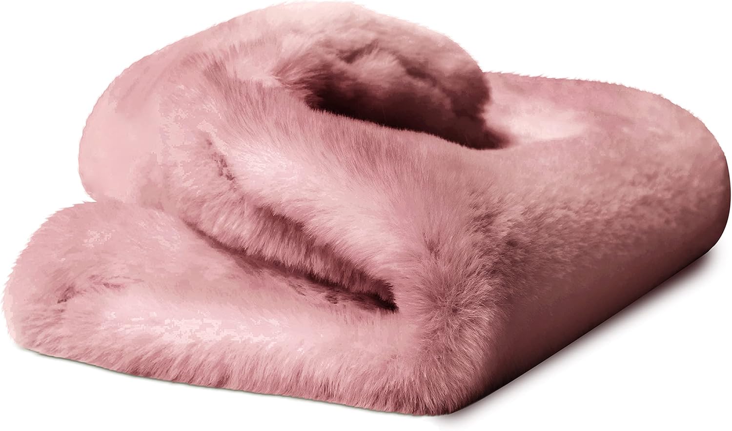 Milliard Reading Pillow with Shredded Memory Foam, Back Rest Pillow for Sitting in Bed with Faux Fur Removable Cover –18x15 inches (Pink) : Home & Kitchen